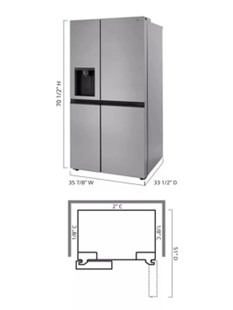 LG LHSXS2706S - Side by side refrigerator at Doraville Store